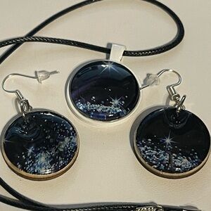 A necklace and earring set